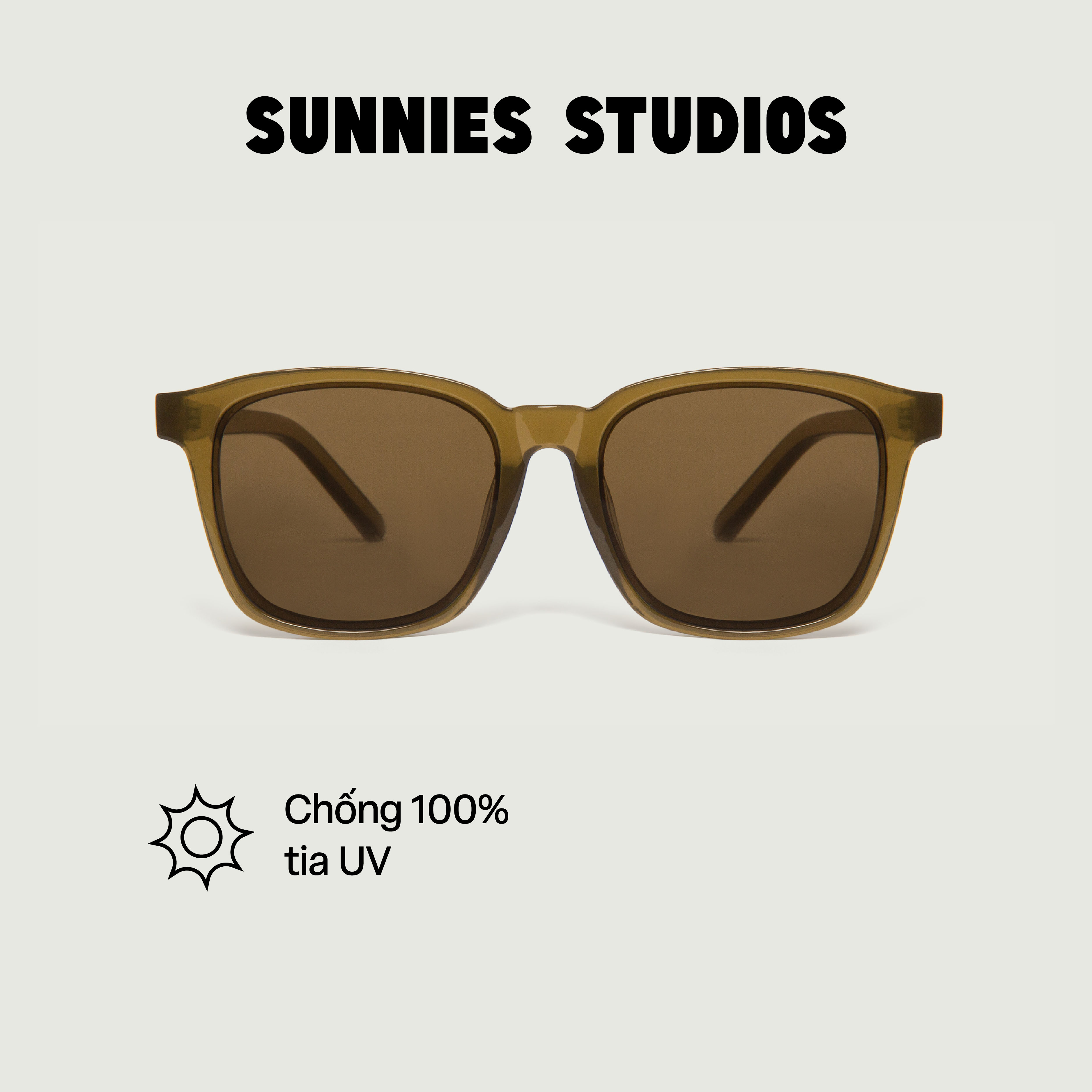 Kính mát Sunnies Studios Gọng Vuông Bennett in Basil
