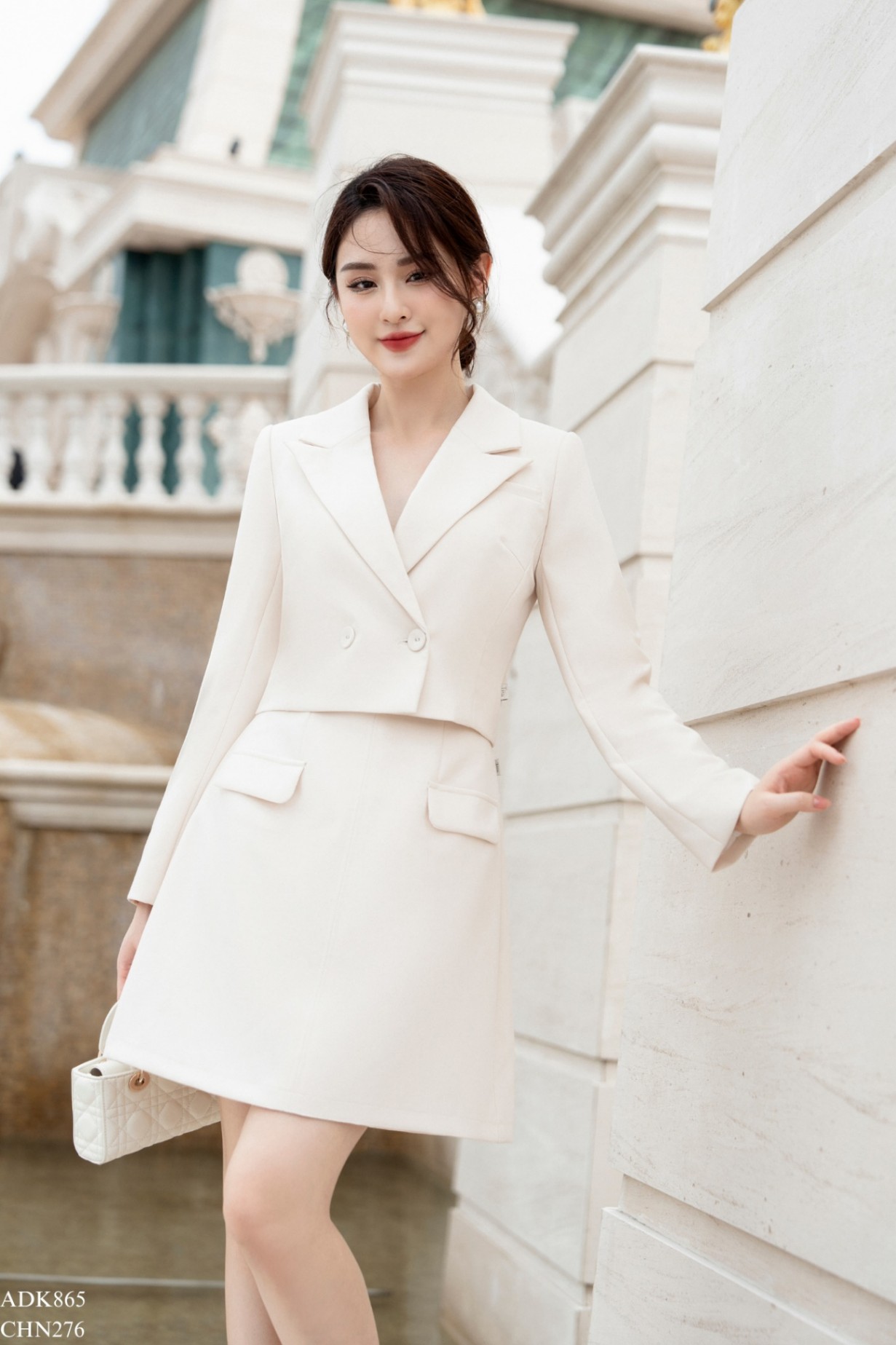 Áo vest lửng cổ ve cơi ngực tiinstore adk865