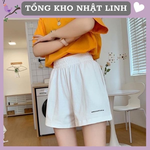 Quần đùi nữ mặc nhà chất đũi xước cực đẹp thoải mái dễ chịu Nhật Linh  -  q397