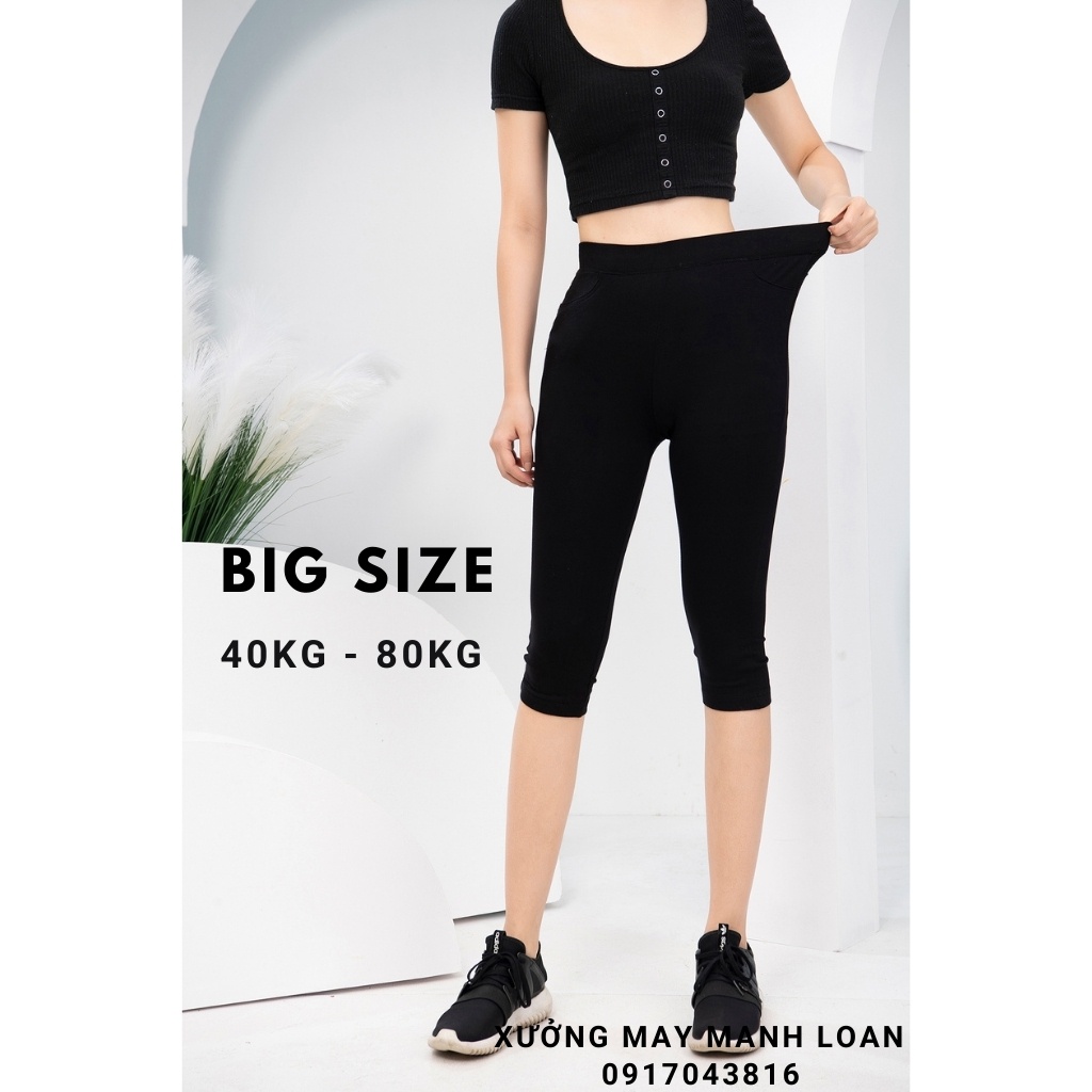 Quần Legging Ngố Lửng Qua Gối Nữ BigSize