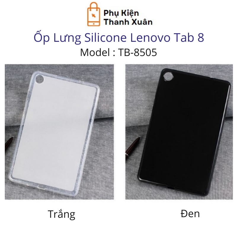Ốp lưng Silicone Lenovo Tab M8 TB-8505X | Tặng kèm bút cảm ứng