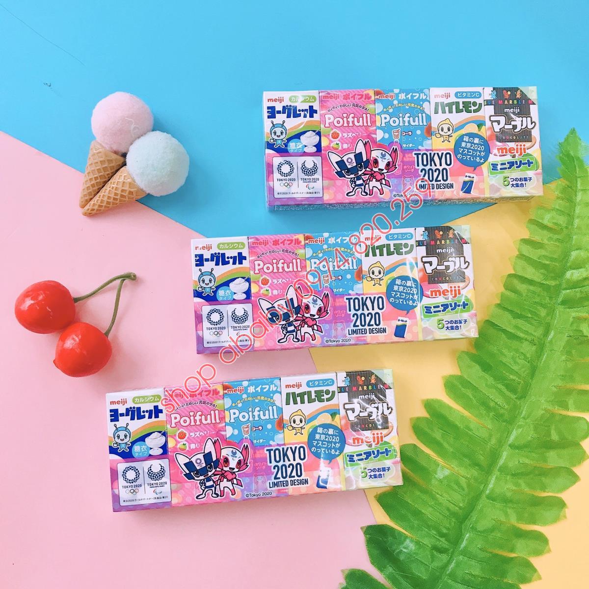 Kẹo Sữa Chua Khô Meiji Nhật Bản Vỉ 5 Hộp [3/2023]