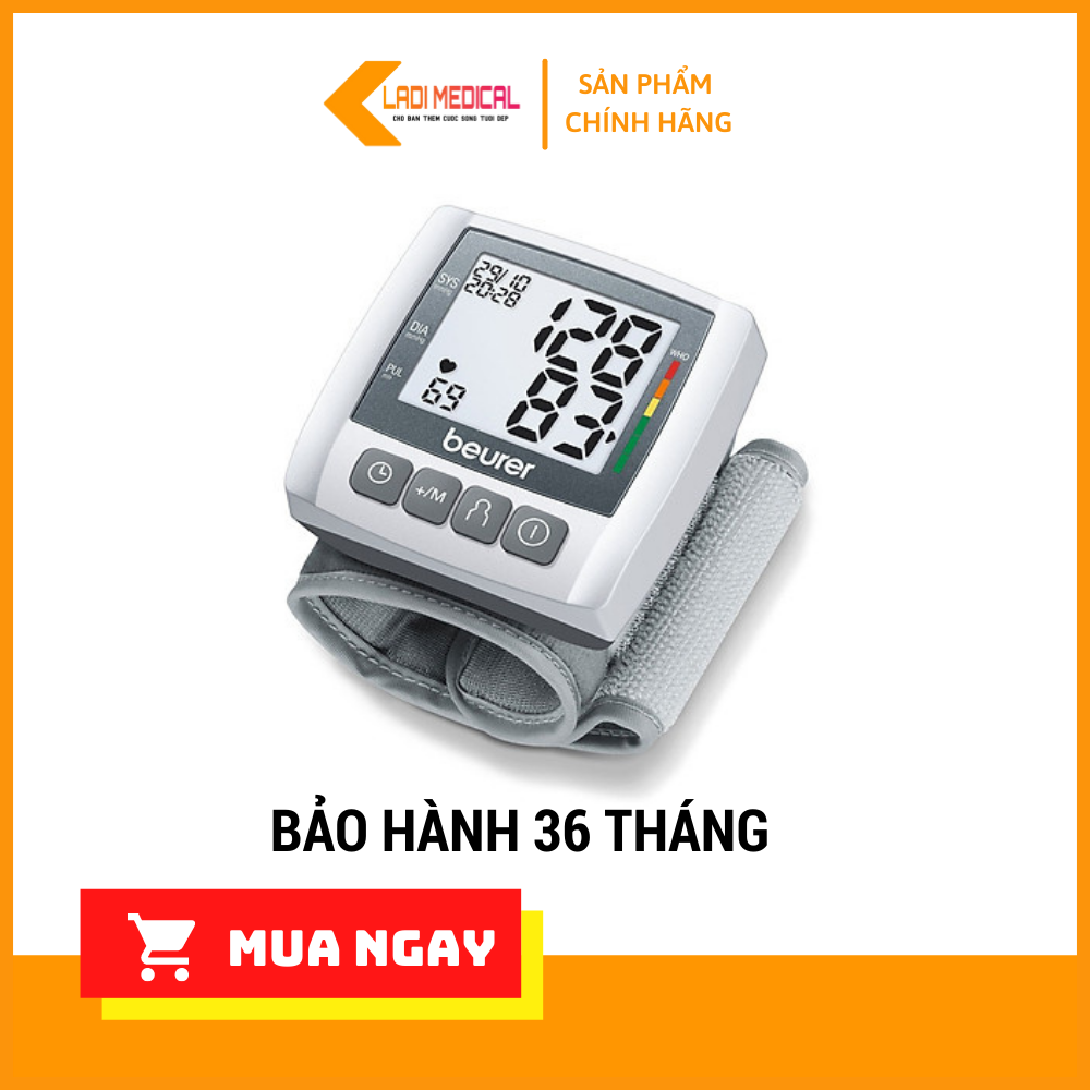 QUÀ TẶNG+VOUCHER Máy đo huyết áp cổ tay Beurer BC30