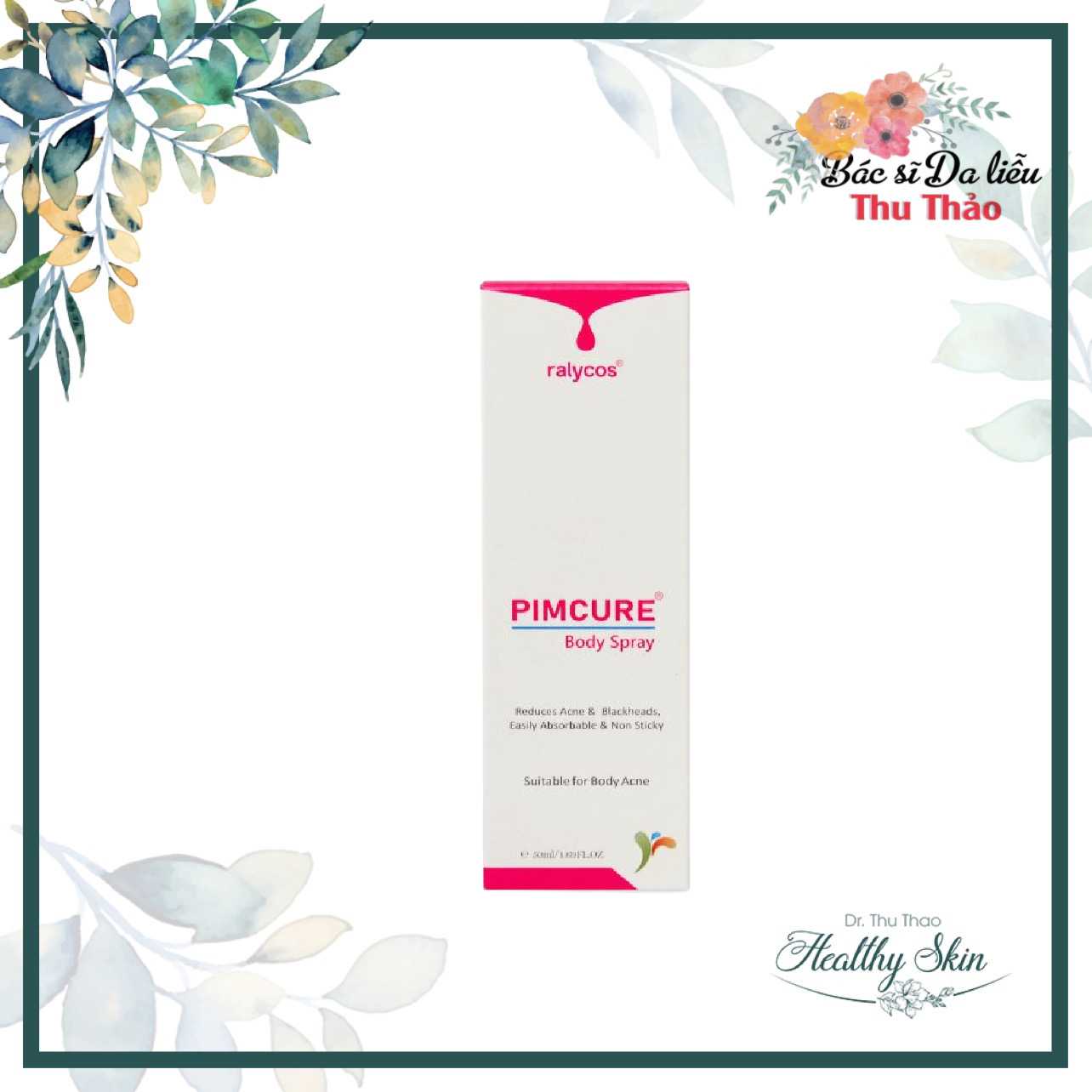 Xịt pimcure body spray giảm mụn