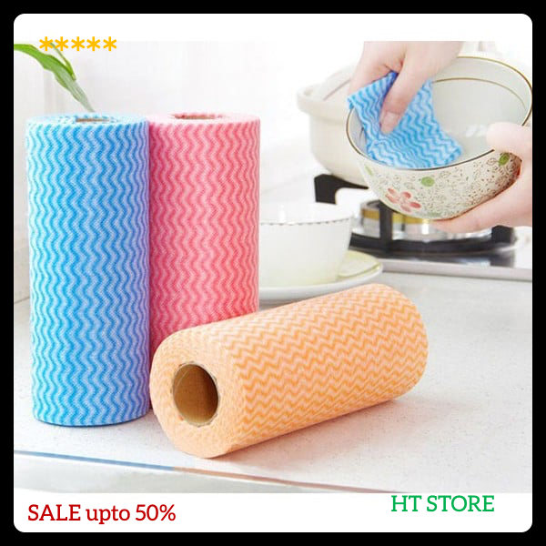 Cuộn giấy lau đa năng bằng khăn lau bếp vải không dệt