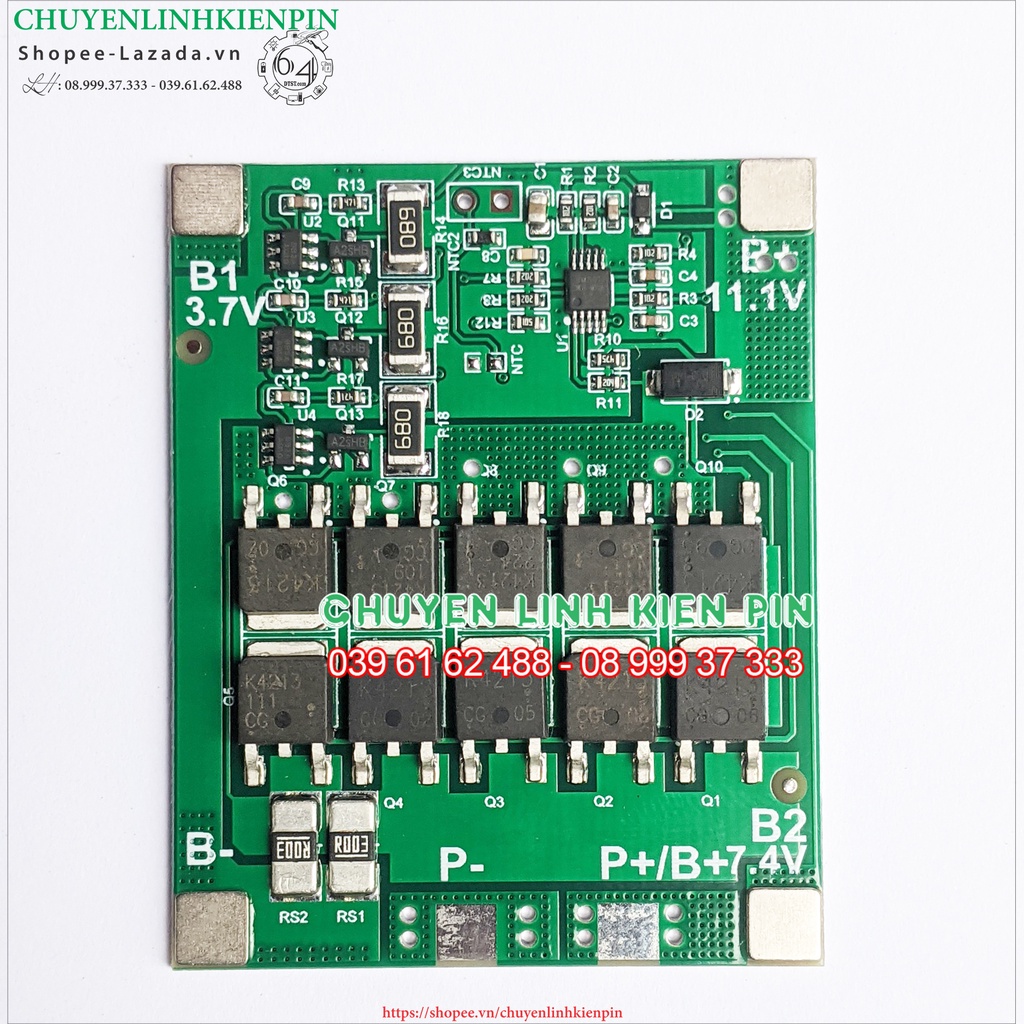 Mạch 3s 30a full, bảo vệ pin lion