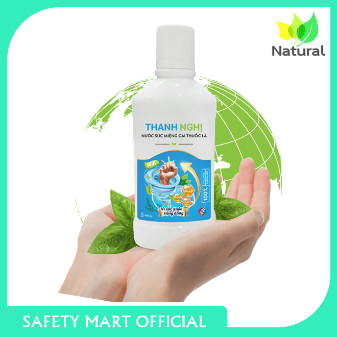Cai thuốc lá Thanh Nghị, nước súc miệng cai thuốc lá thuốc lào thảo dược cao cấp thanh nghị hộp 400g, không mệt mỏi không tái nghiện - Hàng Chính Hãng Safety Mart Official