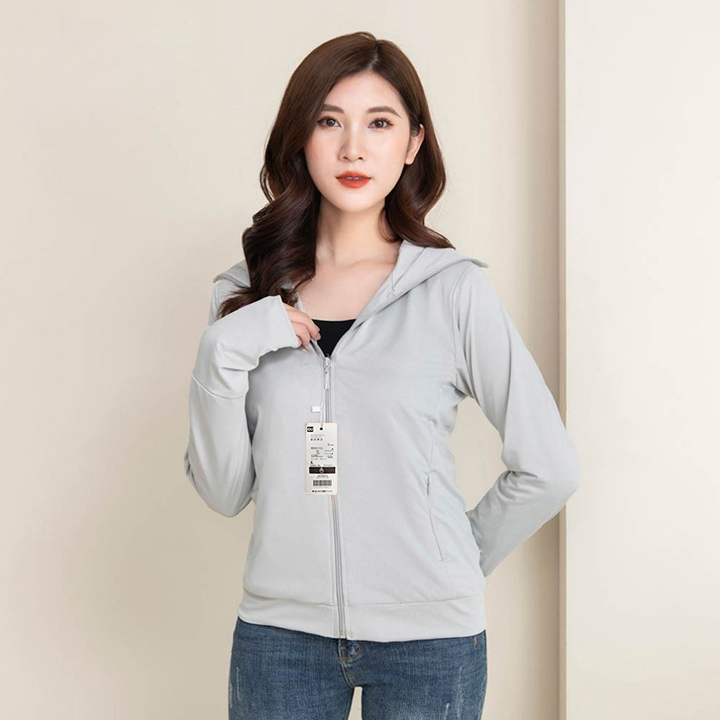 Áo Chống Nắng Nữ 2 Lớp Chất Hạt Xoàn Thoáng Mát Thấm Hút Mồ Hôi Chống Nắng Hiệu Qủa Bảo Vệ Làn Da