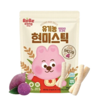 Bánh gạo ăn dặm hữu cơ Bebedang Hàn Quốc Vị Khoai Lang Tím