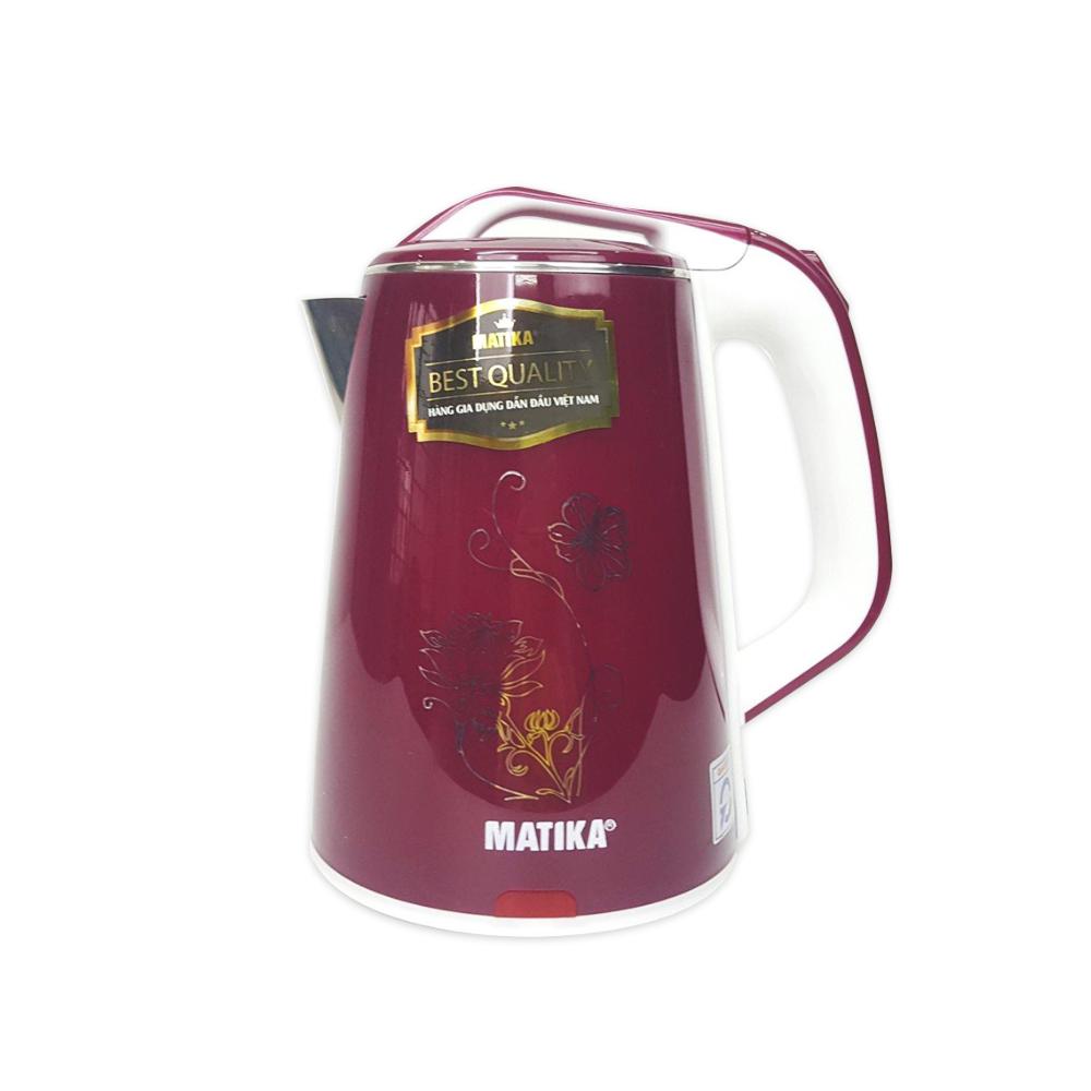 Bình đun siêu tốc matikia 2l 1500w ủ 24h màu đỏ trắng mtk-24