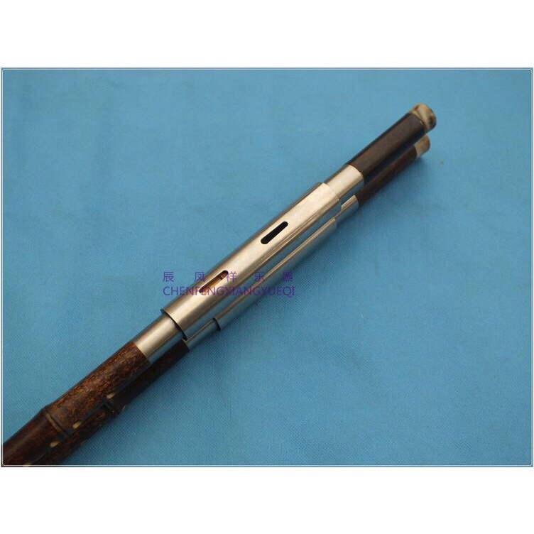 Sáo mèo kép trúc tím tone F-Bb tặng hộp đựng, dây treo