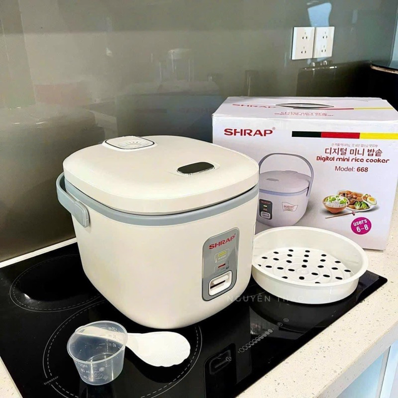 Nồi cơm điện SHARP 2 mâm nhiệt dung tích 1,8 lít dành cho gia đình siêu tiện dụng