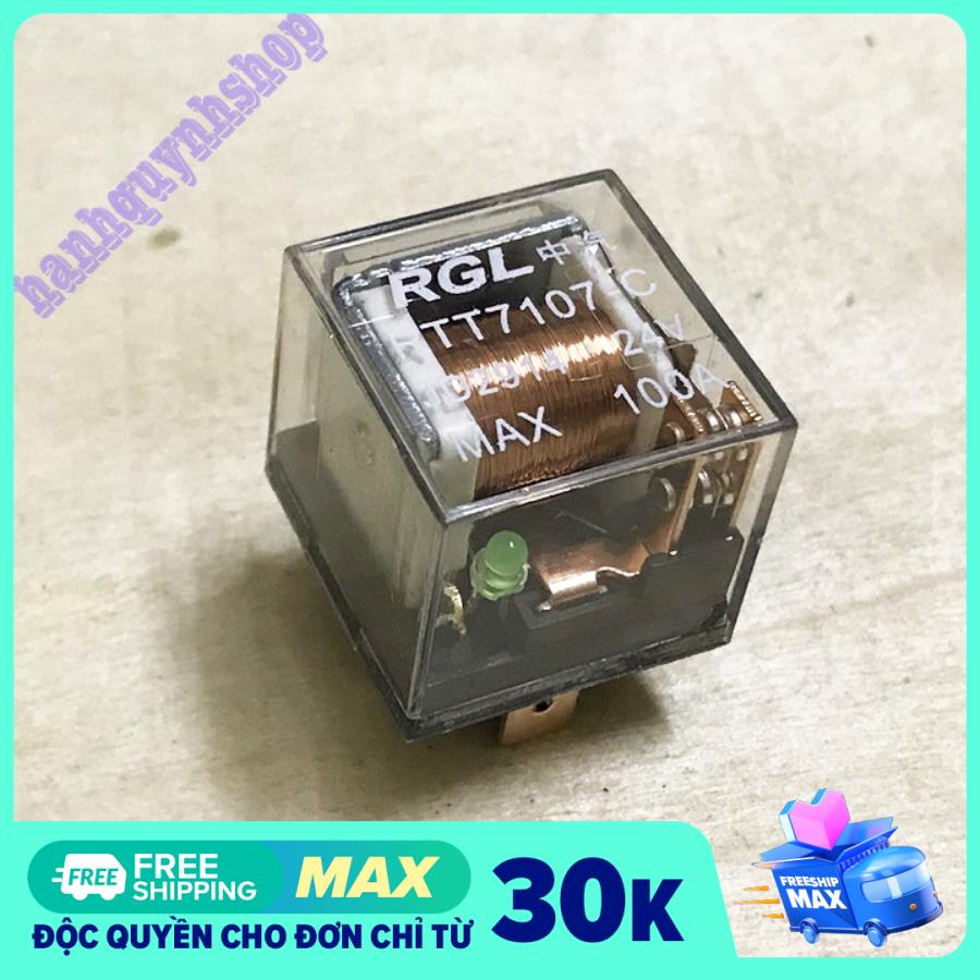 Rơ Le 5 Chân 24V 100A Nhựa Trong