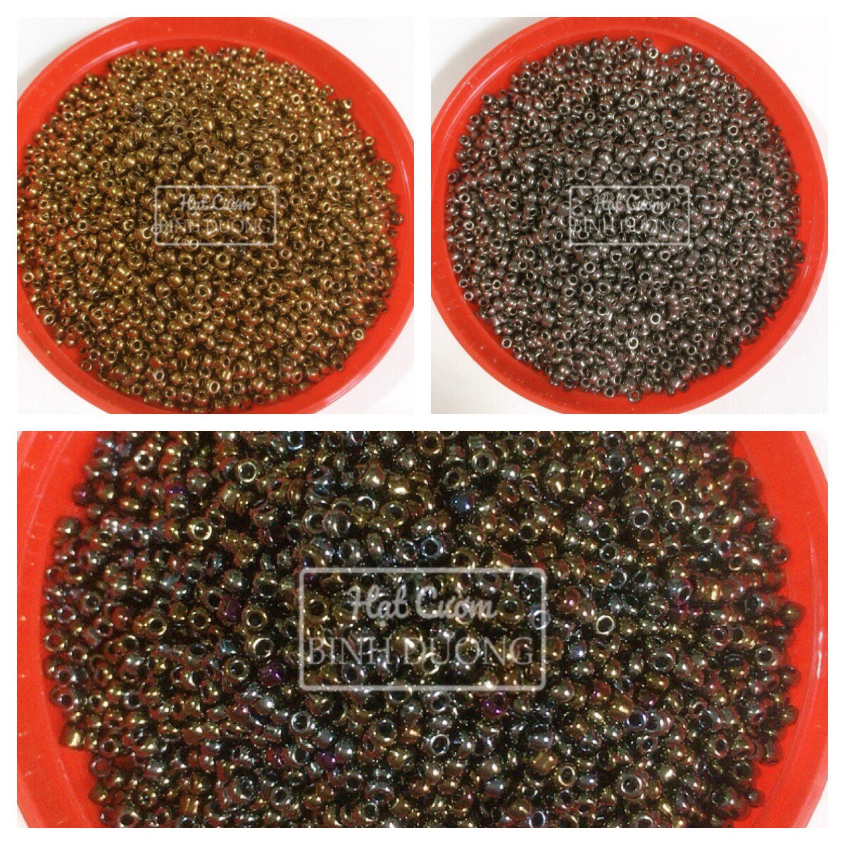 3000 Hạt tấm cát xi vàng đồng inox trộn 2 màu 2mm gói 50gr