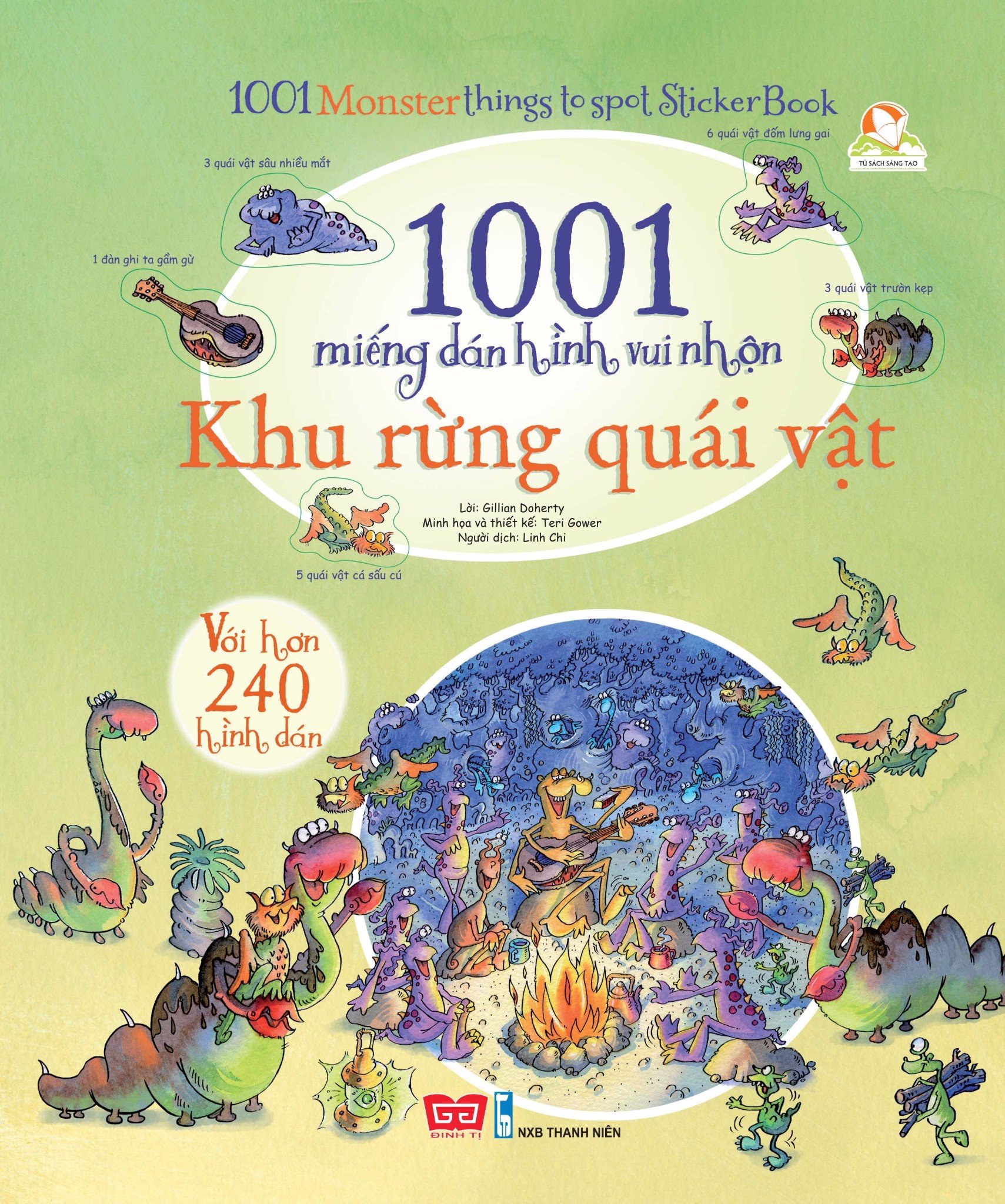 1001 Miếng Dán Hình Vui Nhộn - Khu Rừng Quái Vật - Sách Bóc Dán