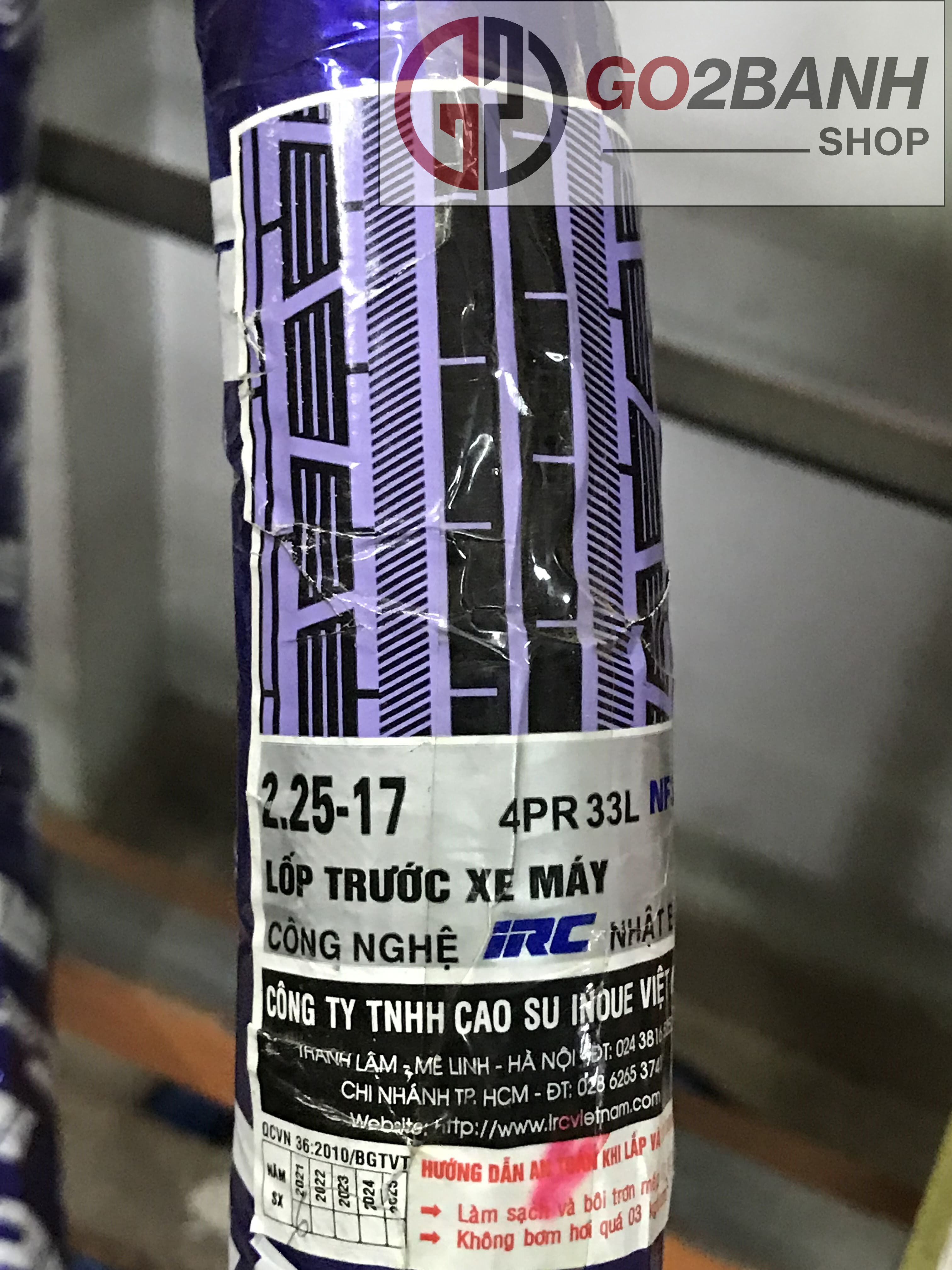 Vỏ irc 225-250-275/17 vỏ trước/sau dream, wave nhỏ, wave rs/rsx, future neo/125 fi xài ruột