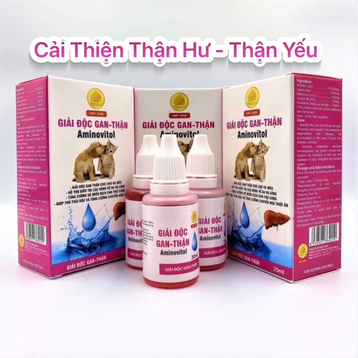 Giải độc gan - thận cho chó mèo .Cải Thiện Thận Yêu Thận Hư
