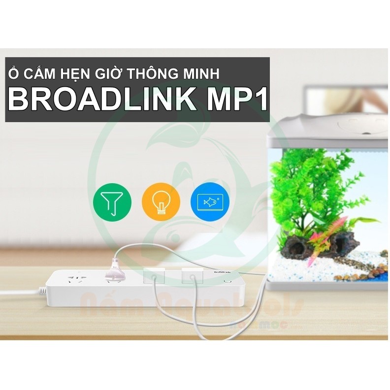 Ổ cắm hẹn giờ thông minh broadlink mp1 - 4 cổng độc lập, kết nối wifi, điều khiển từ xa qua app trên android, ios