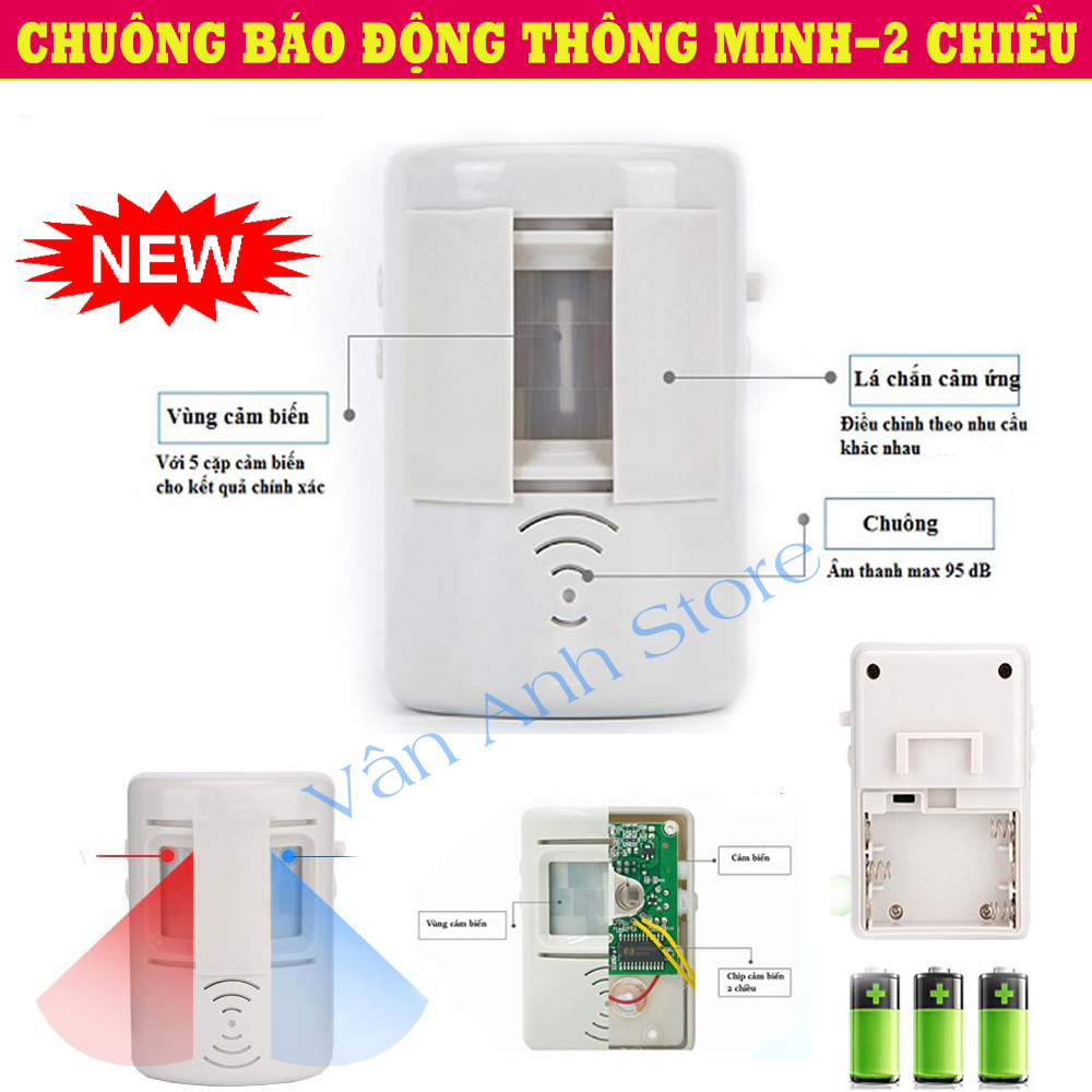 Chuông Chống Trộm Gắn Cửa, Chuông Báo Khách Khi Mở Cửa, Chuông Cảm Biến Chống Trộm, Chuông Chống Trộm Cảm Ứng Hồng Ngoại. Sản Phẩm 2 Trong 1- Báo Khách Đến Và Hú Còi Khi Có Trộm, Dễ Dàng Lắp Đặt -Bảo Vệ An Toàn Tuyệt Đối Cho Ngôi Nhà Của Bạn.