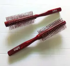 Lược chải tóc xoăn lược sấy tóc gai đầu tròn cán gỗ A MORE cao cấp chuyên dụng cho Salon tóc