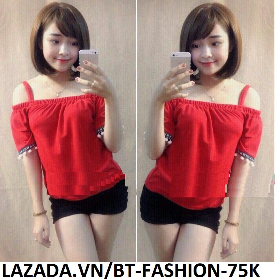 Áo Thun Nữ Kiểu Rớt Vai, Duyên Dáng - BT Fashion (AK-021)