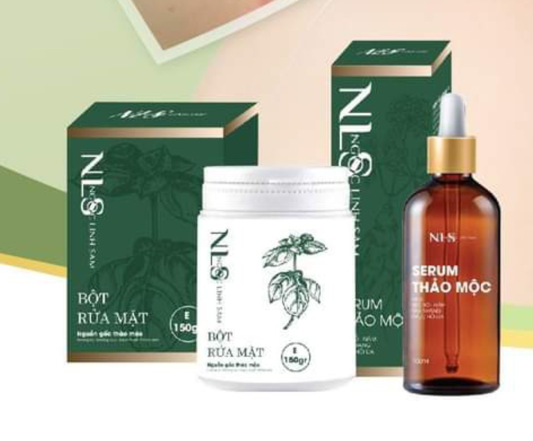 Serum thảo dược Ngọc Linh Sâm - Tặng Bột Rửa Mặt Ngọc Linh Sâm sạch mụn nám tàn nhang