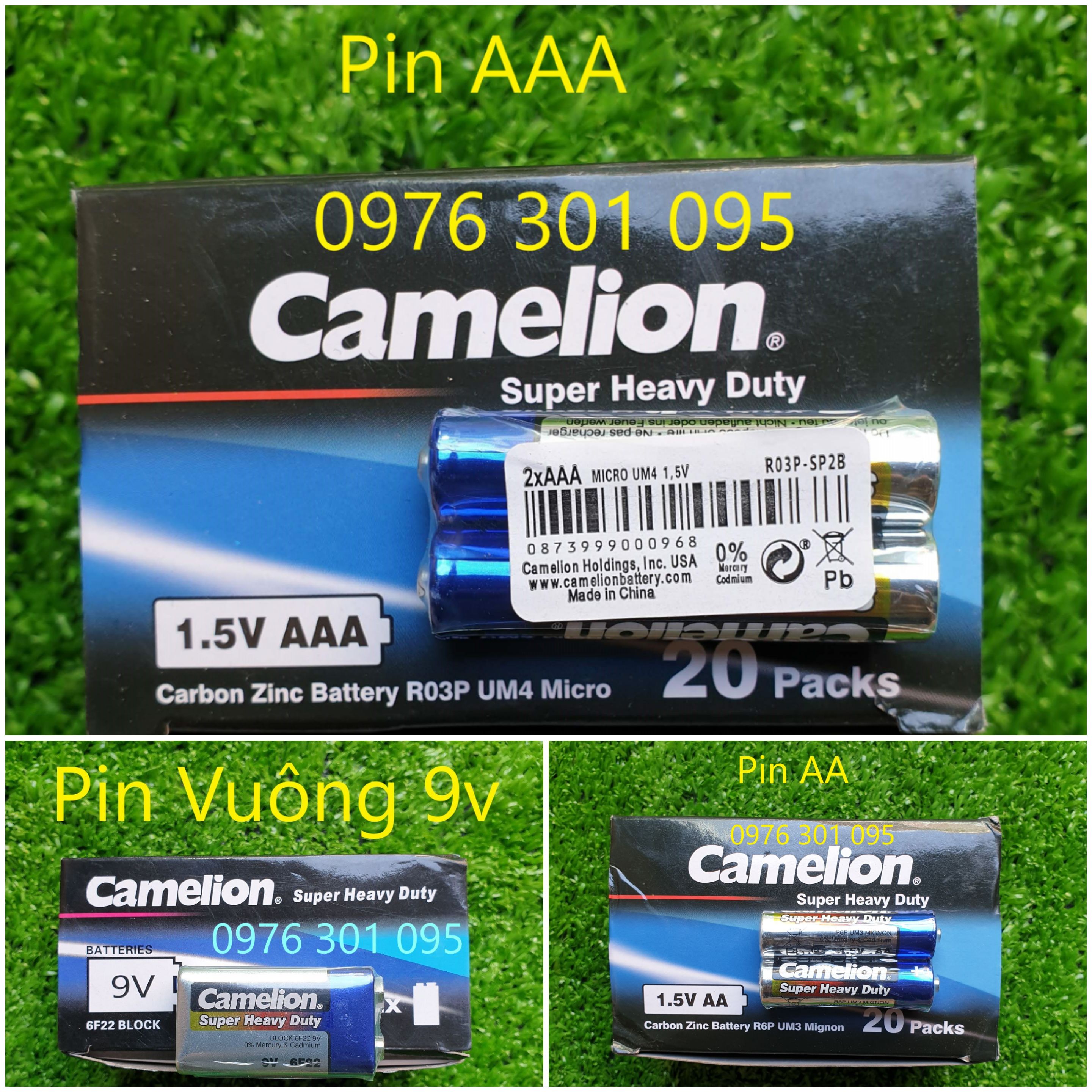 Pin aa, aaa, vuông 9v thông dụng