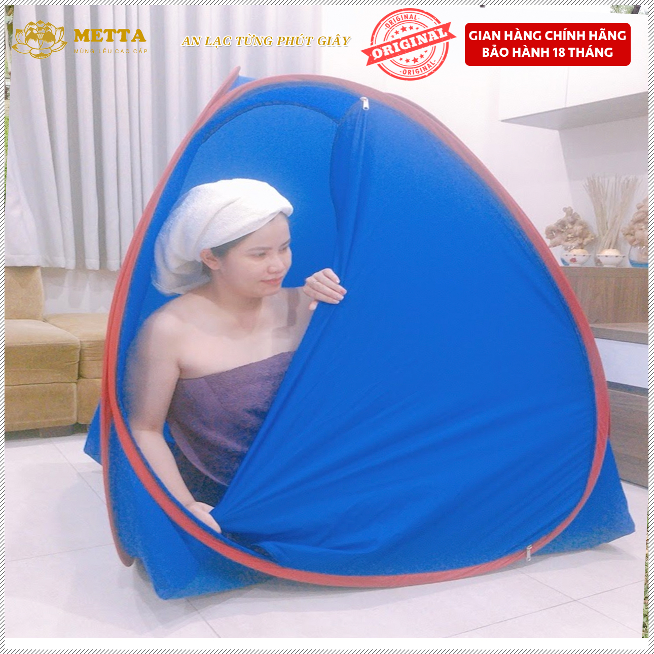 Lều Xông Hơi Di Động - Hỗ Trợ Cảm Cúm, Giảm Cân Cá Nhân - Tự Bung 1 mét vuông -  BH 18 tháng - Hàng Việt Nam Xuất Khẩu