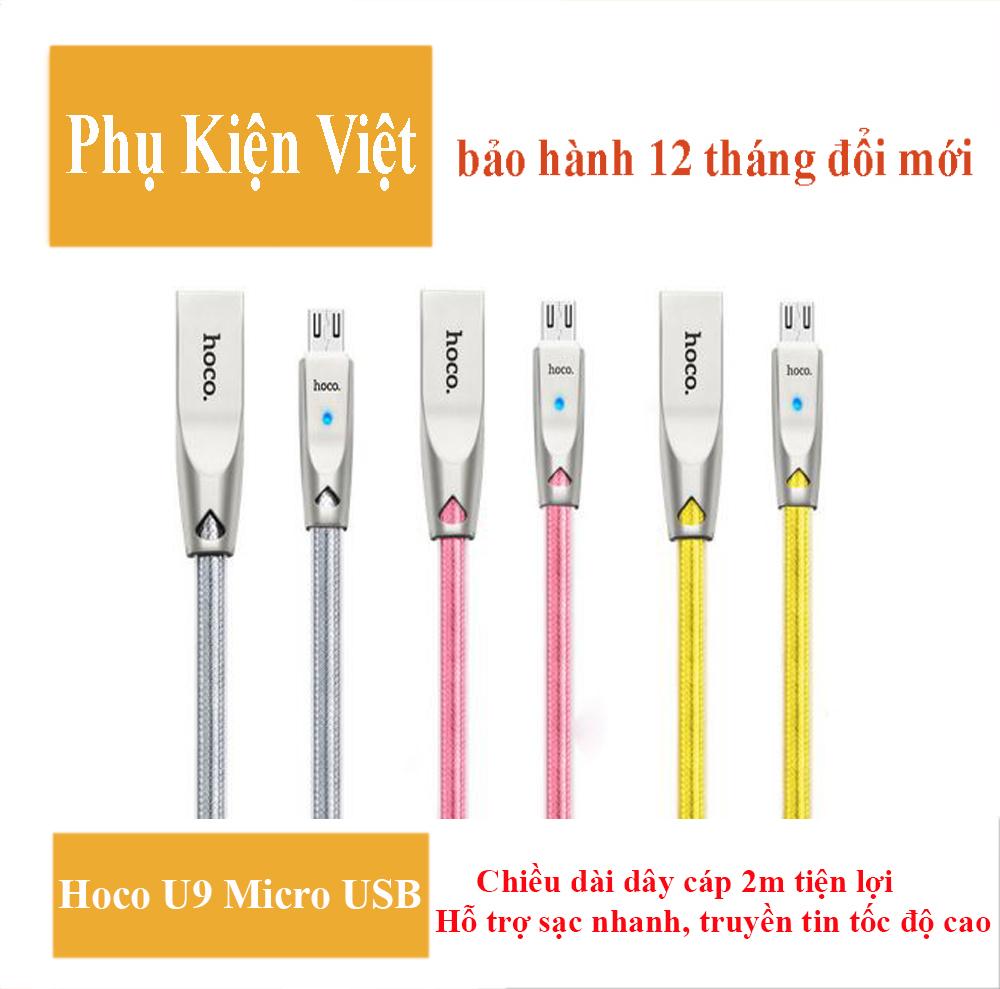 Cáp sạc micro usb hoco u9 dài 2m