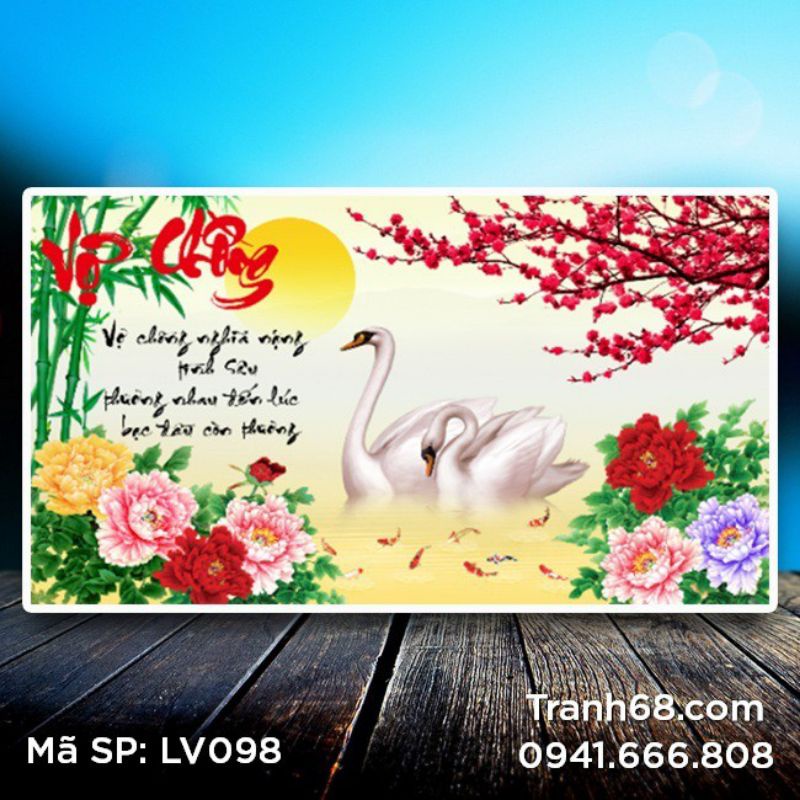 Tranh đính đá Vợ chồng LV098chưa đính