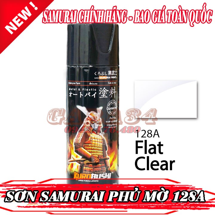 Sơn samurai phủ mờ 128a - lớp phủ màu nhám