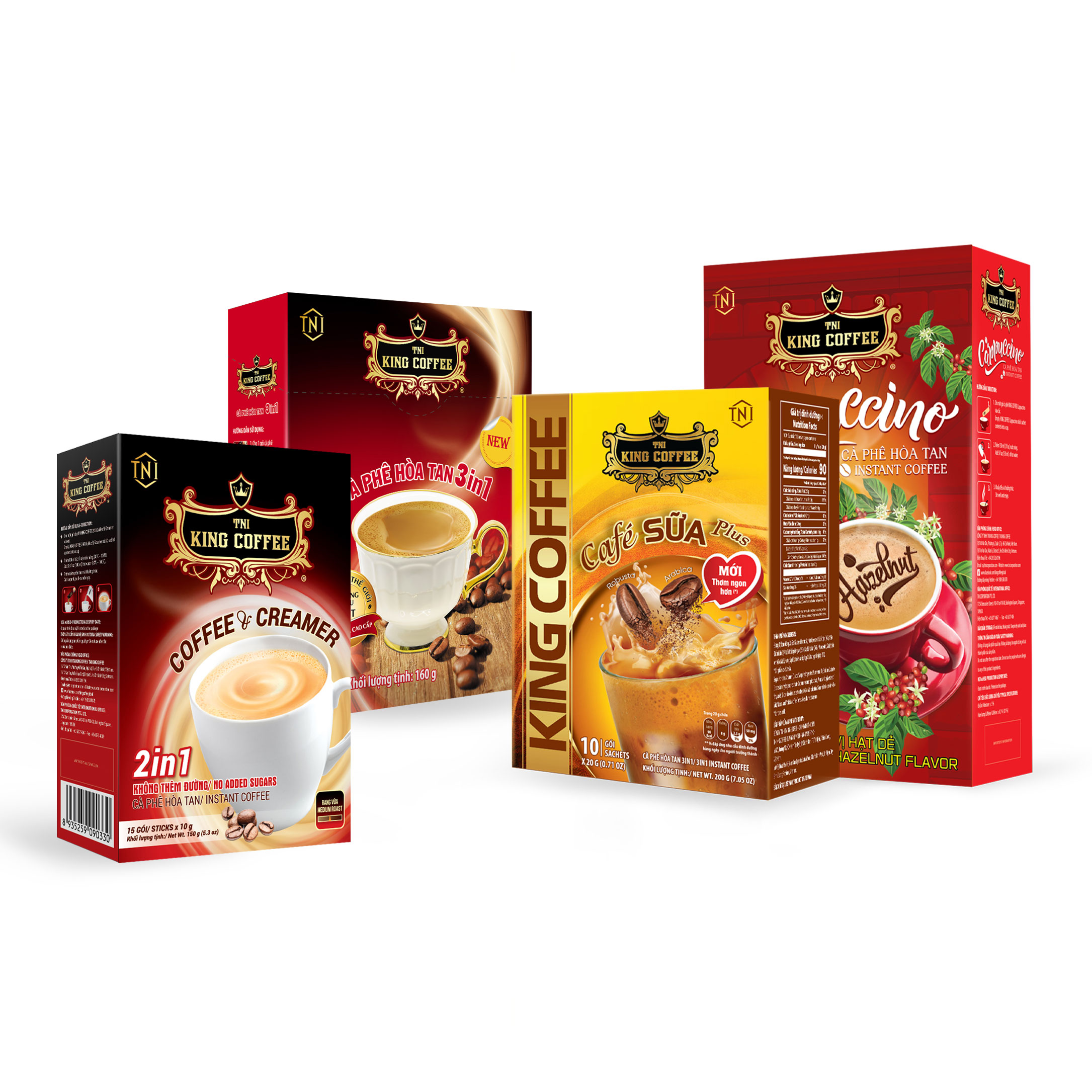 Combo Ngọt Ngào - 4 Loại Cà Phê Hòa Tan KING COFFEE - Dành riêng cho phái nữ