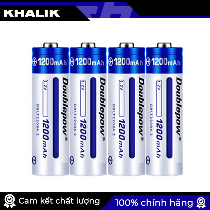 Bộ 4 viên pin tiểu sạc Doublepow AA 1200mAh - Hàng chính hãng