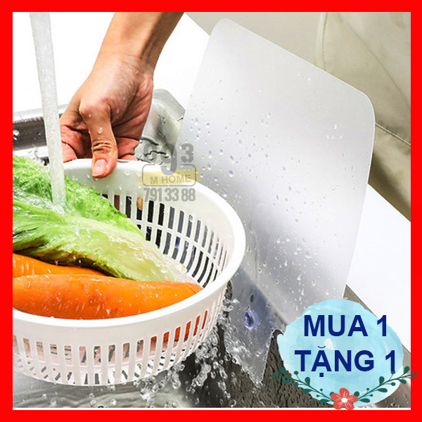 Combo 2 tấm chắn ngăn bắn nước dùng cho bồn rửa chén siêu tiện lợi vệ sinh vách nước