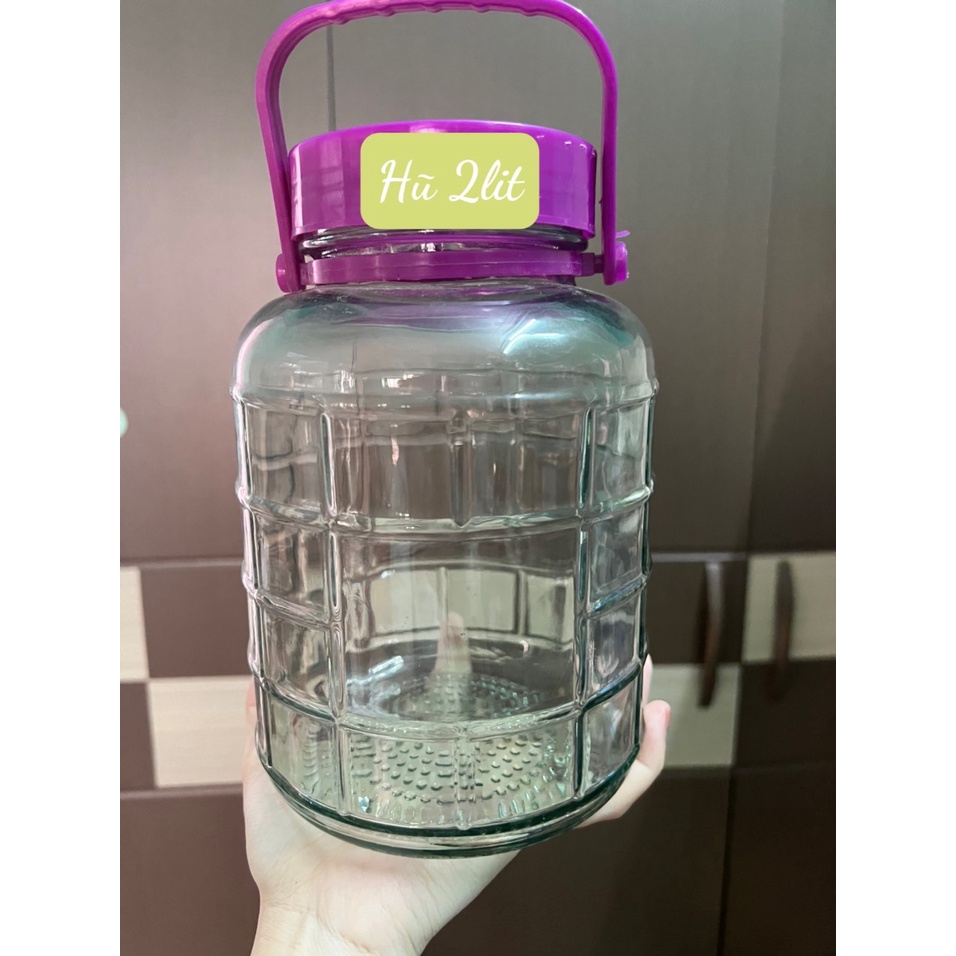 HŨ thủy tinh 2l nuôi scoby/ kombucha, nấm nước kefir