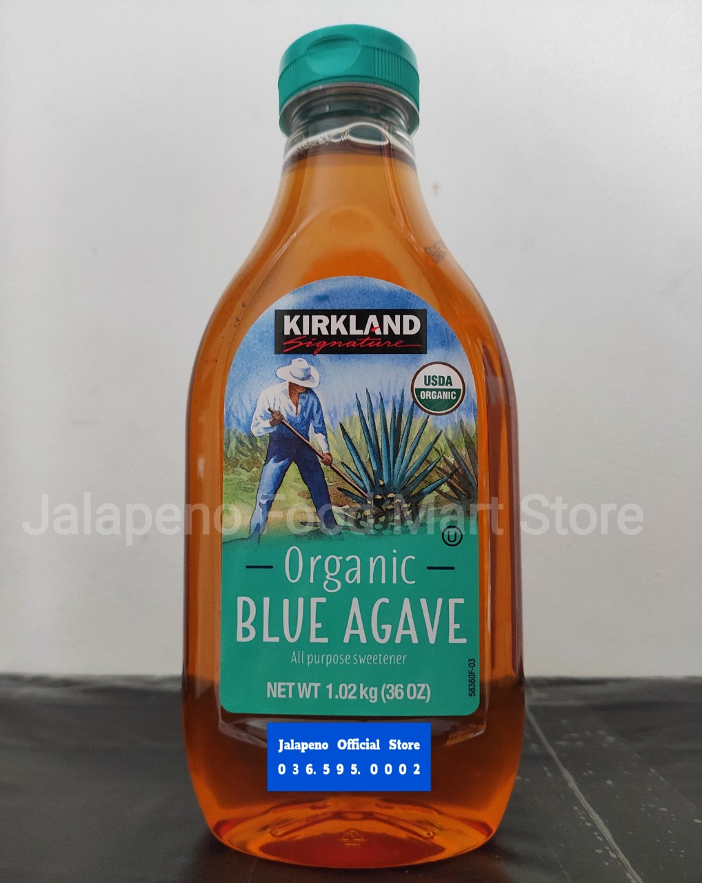 Xi rô cây thùa hữu cơ agave blue syrup organic kirkland 1.02 kg