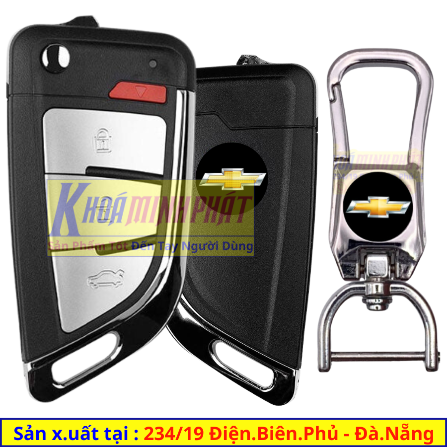 Vỏ chìa khoá remote xe ô tô Chevrolet Cruze, Colorado, Orlando, Captiva, Spark, Aveo, Vivant mẫu V16