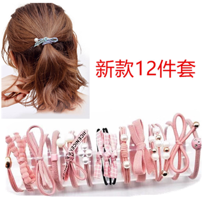 Dây buộc tóc set 12 dây cột tóc hàn quốc thời trang cho chị em năng động