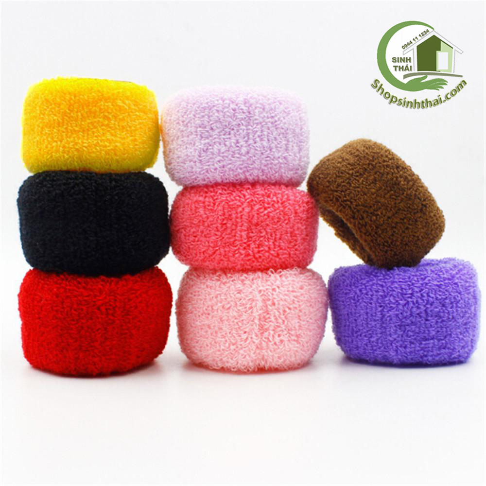 Dây thun cột tóc bản lớn - dây len buộc tóc nhiều màu - dây thun lớn búi tóc - giao màu ngẫu nhiên