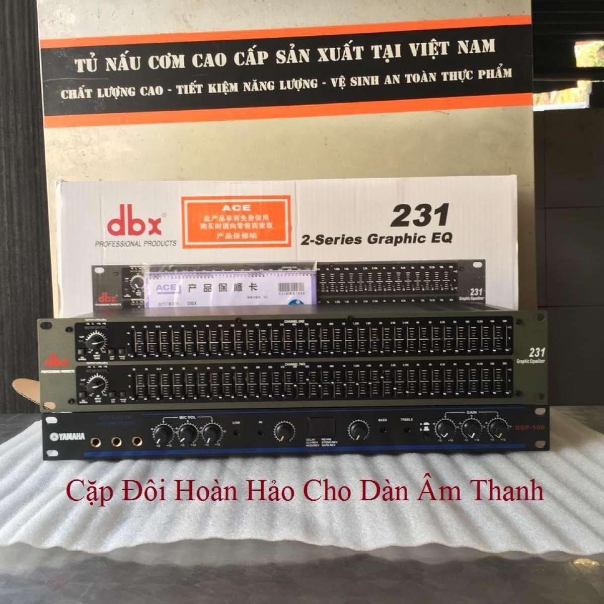 Combo lọc âm dbx 231 và vang cơ yamaha dsp 100 tặng cặp dây đực cái canon