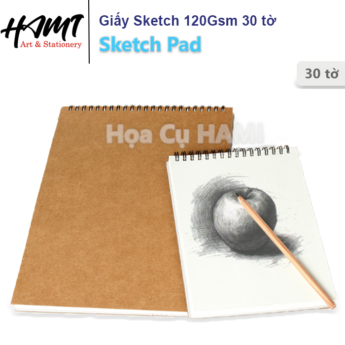 Sổ Vẽ Phát Thảo, giấy Sketchbook 120gsm 30 tờ