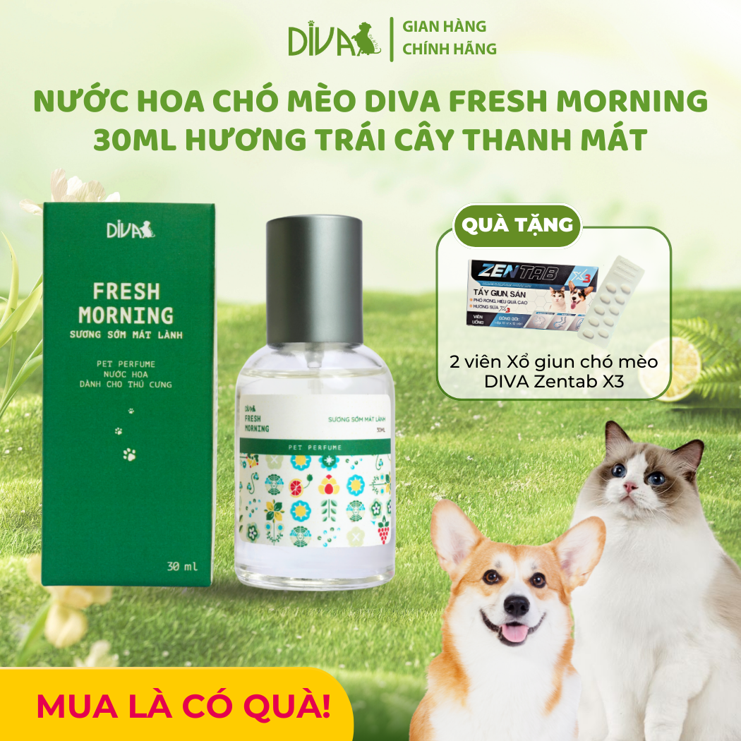 Nước hoa cho chó mèo DIVA Fresh Morning 30ml