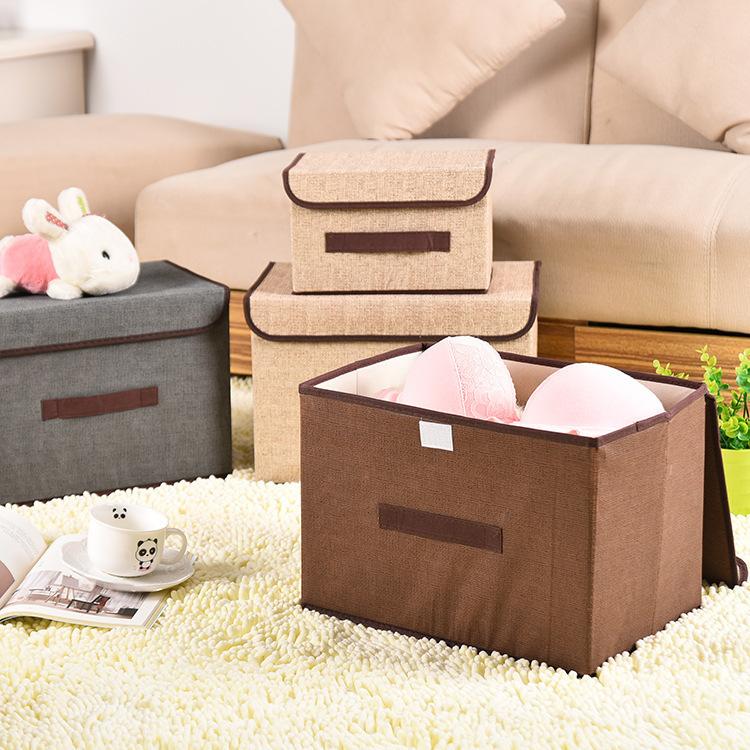 Bộ 2 tủ vải đựng đồ khung cứng có nắp H1029