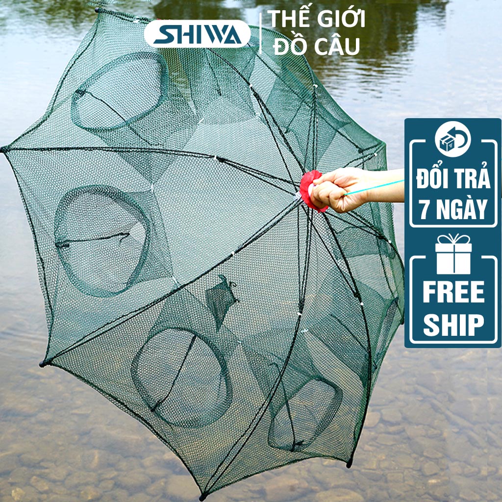 Lồng Bát Qoái, Lưới Bát Qoái Bắt Tôm Cá - Lồng Bắt Cá, Lưới Bắt Cá Bát Qoái 6-8-12-16 Cửa, Lồng Ô Giá Rẻ SHIWA