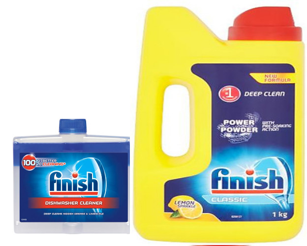 Combo Bột rửa bats Finish 1kg+ Nước vệ sinh máy rửa bát