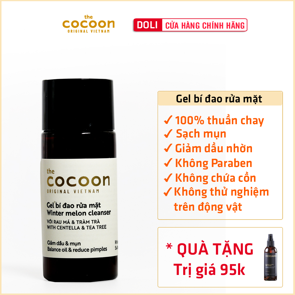 Gel rửa mặt bí đao cocoon 15 ml