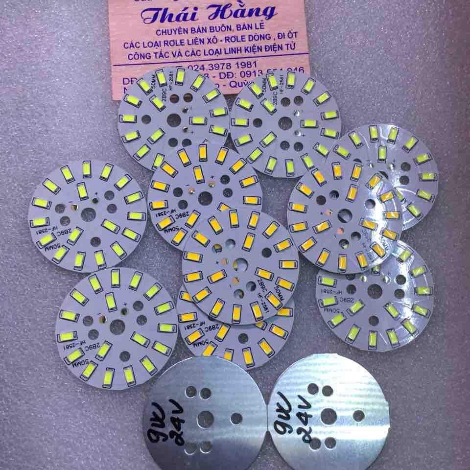 2 miếng led tròn 9 w /24 v