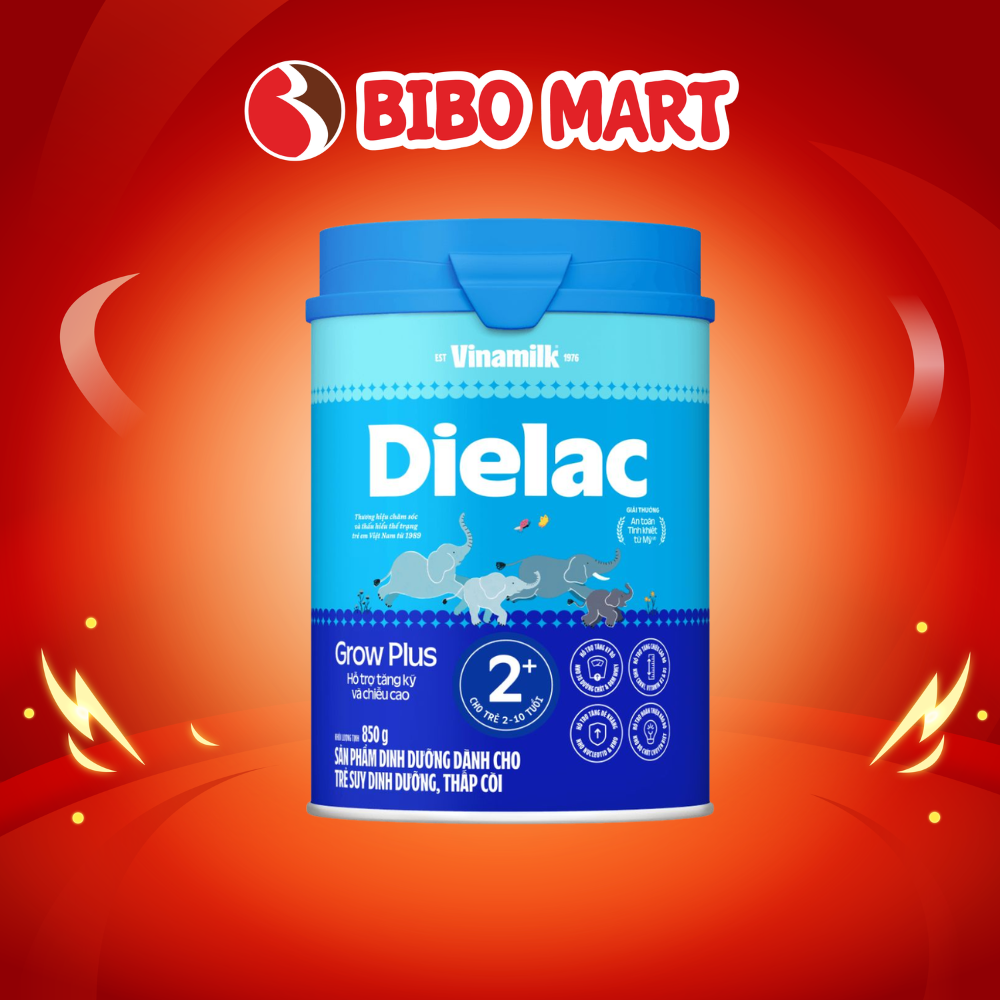 Sữa Non Dielac Grow Plus 850g Cho Bé 2-10 Tuổi Hỗ Trợ Phát Triển Toàn Diện - Bibo Mart