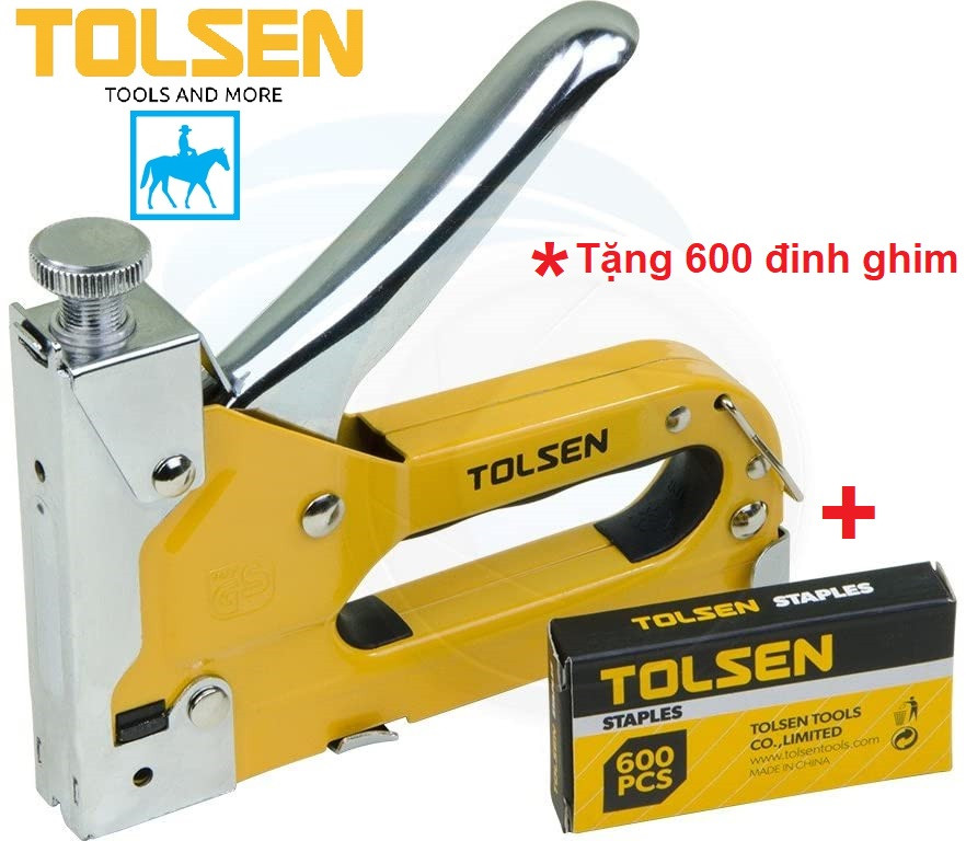 Kìm kềm bấm đinh ghim điều chỉnh tăng lực staple tolsen 43021 tặng hộp đinh ghim 600 đinh - 43021
