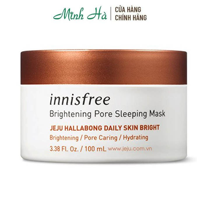 Kem dưỡng Innisfree Brightening Pore Priming Cream 50ml chứa chiết xuất vỏ quýt hallabong giúp dưỡng trắng và làm sáng da hằng ngày
